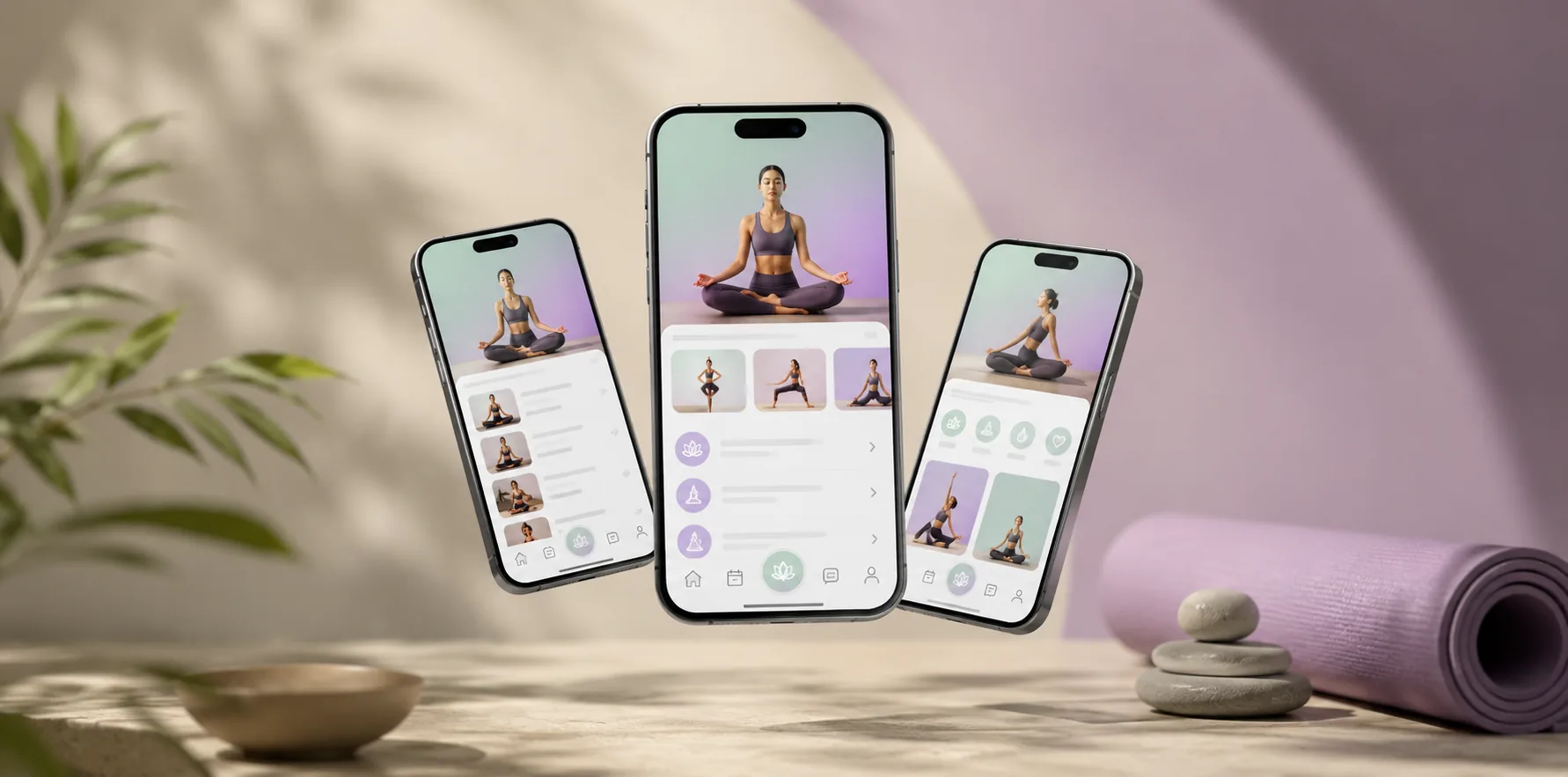 Balance wellness mobile application visual